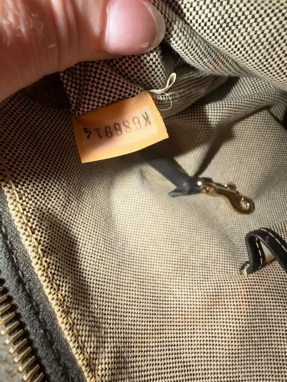Dooney & Bourke black and grey Monogram Shoulder Bag with Black Strap
